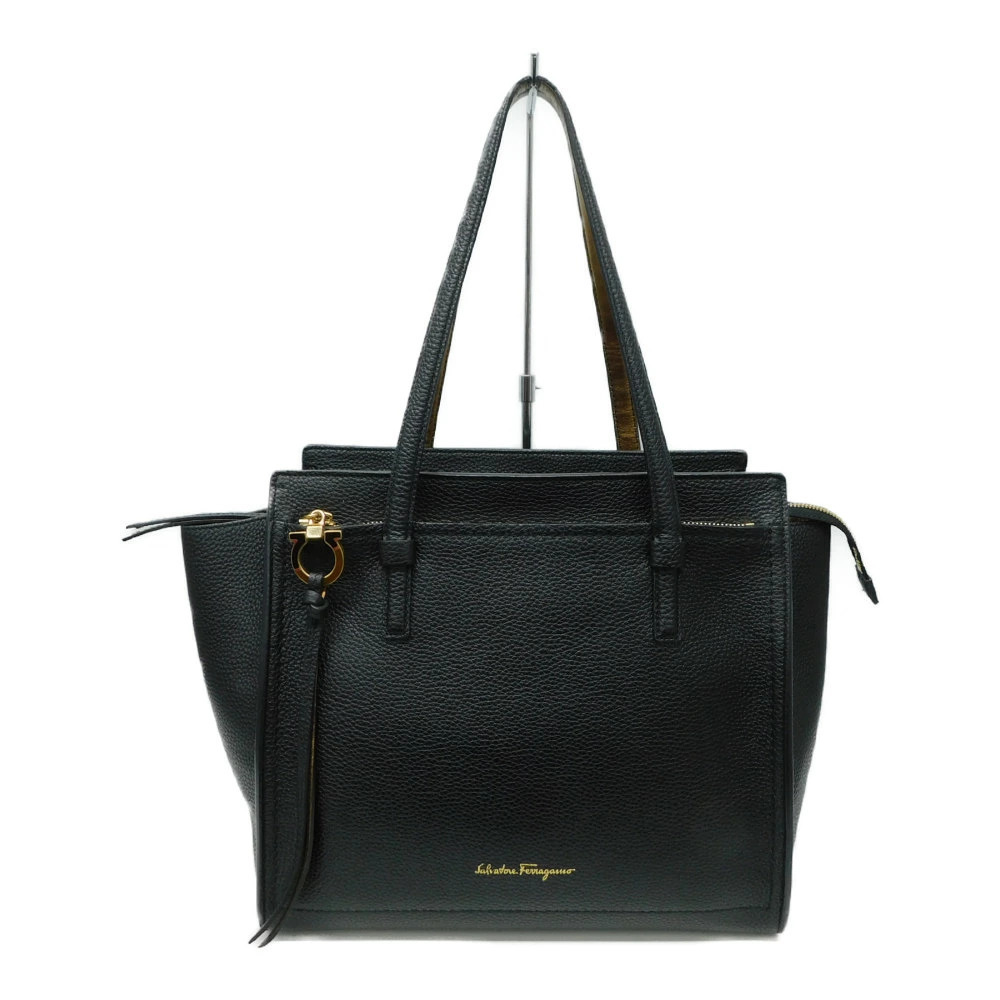 Salvatore Ferragamo Gancini Tote Bag Black - Picture 1 of 9